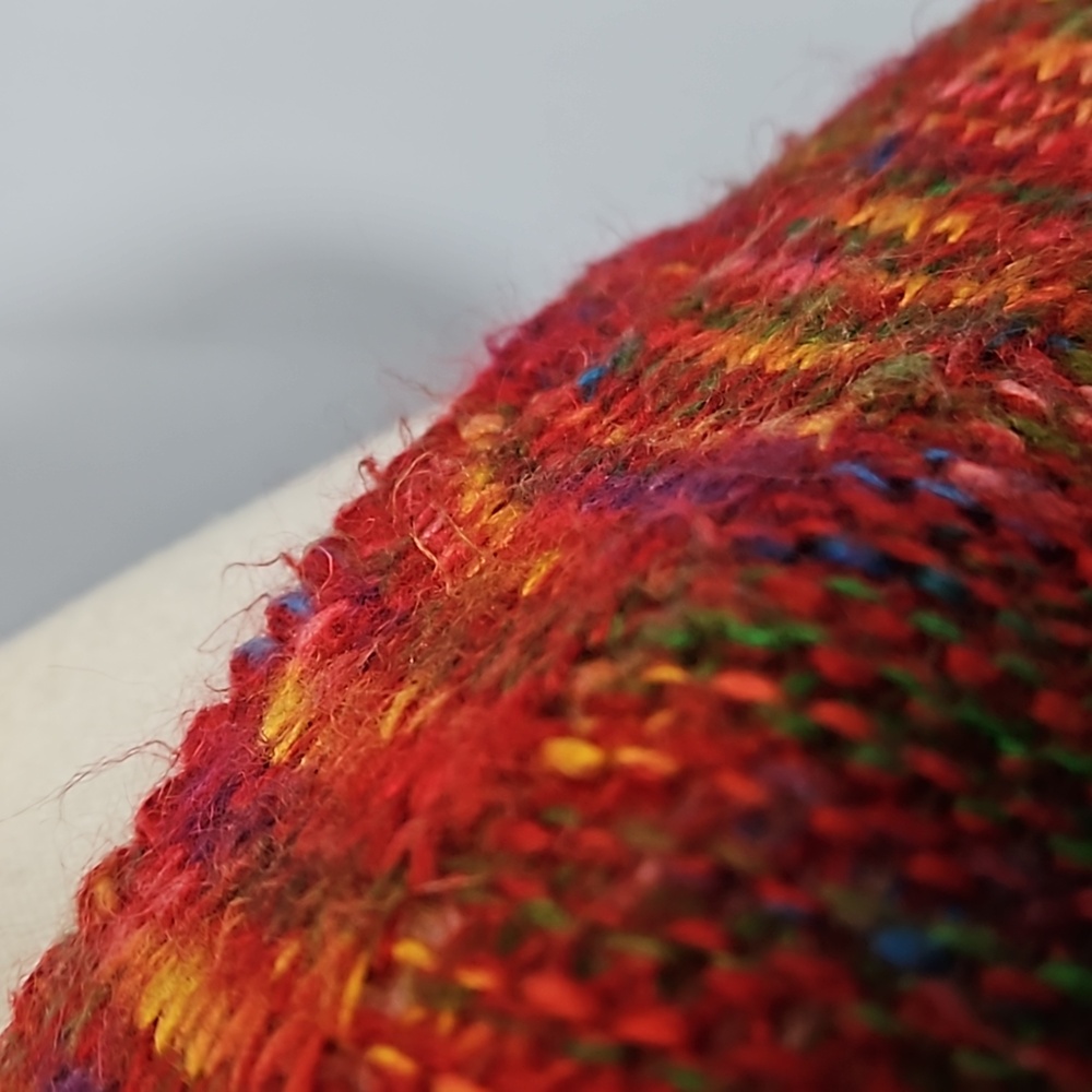 Kristin Nicole, acrylic, red, multicolored,  sweater with matching scarf,  2X - Picture 7 of 13